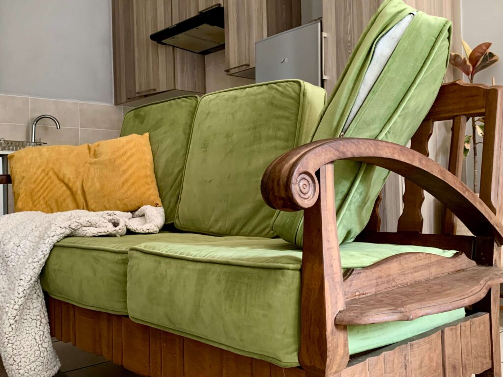 The cushions on my sofa have removable velvet covers, one, velvet is great if you have pets and having them removable means I can pop the covers in the washing machine